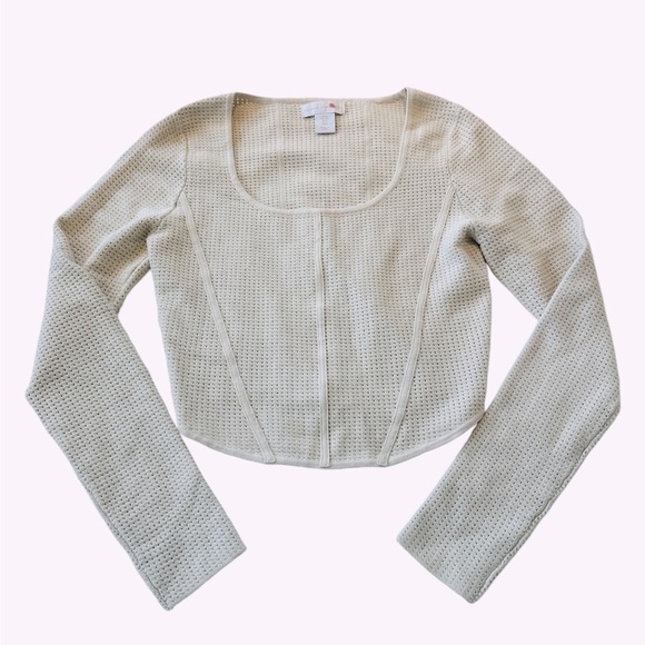 House Of Harlow 1960 Textured Knit Long Sleeve Top - Picture 3 of 8